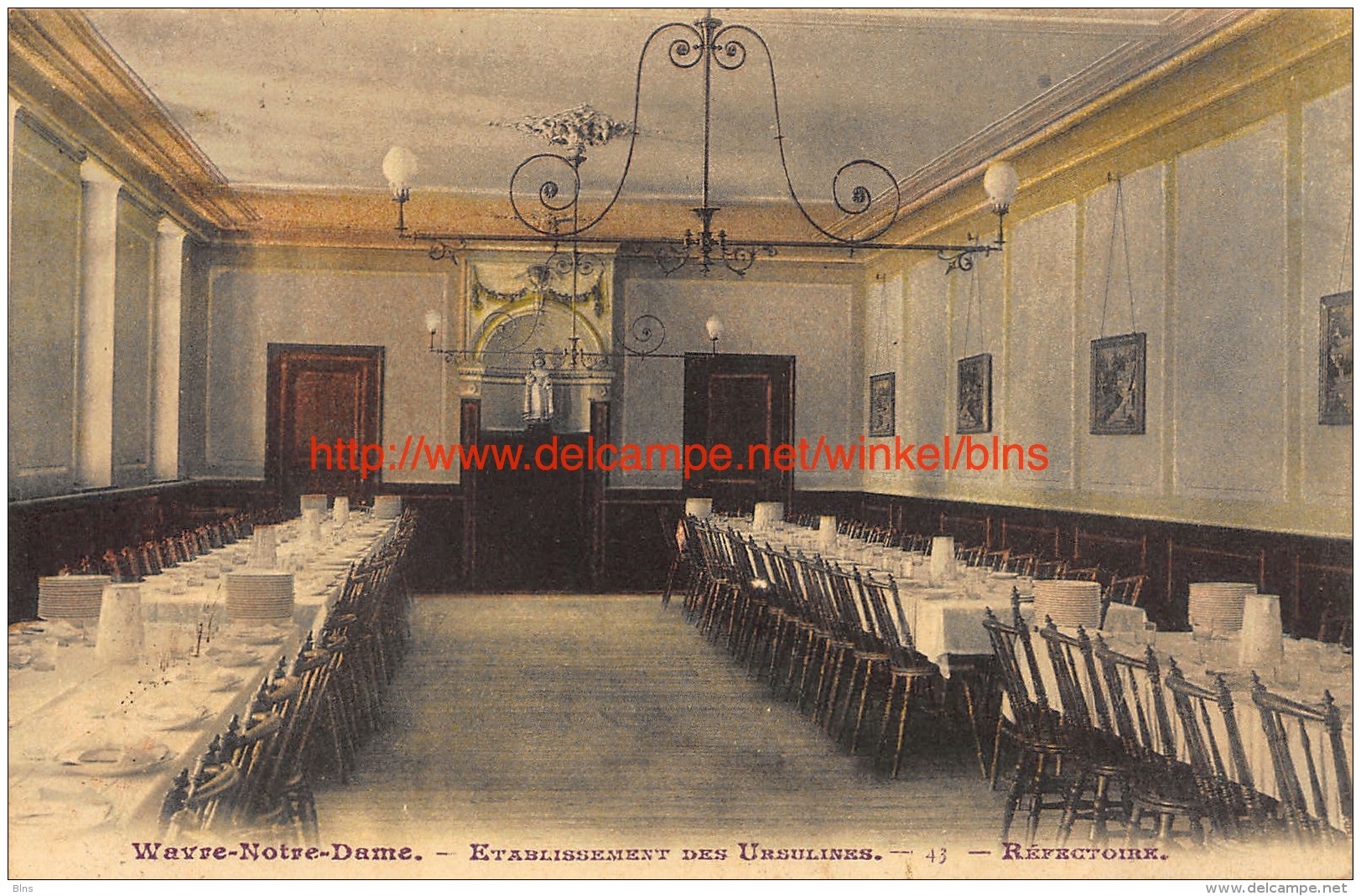 1911 Etablissement des Ursulines - Refectoire - OLV Waver