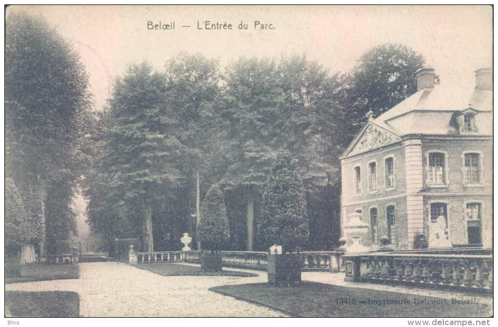 1913 Château Beloeil l'entrée du parc
