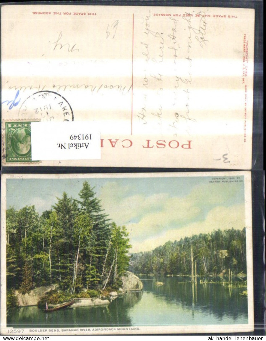 191349,New York Adirondack Mountains Boulder Bend Saranac River