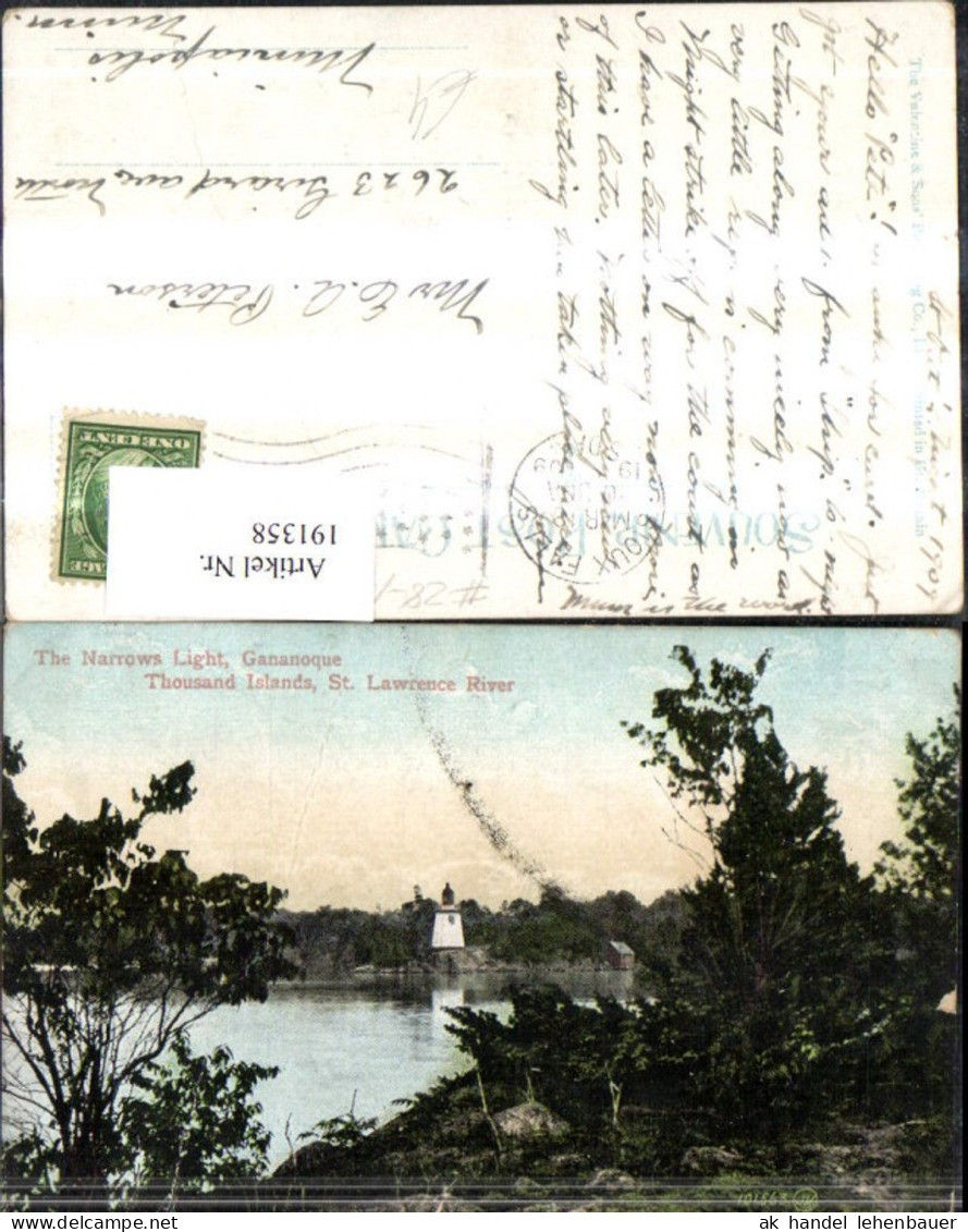 191358,Ontario Thousand Islands St Lawrence River The Narrows Light Gananoque Leuchtturm