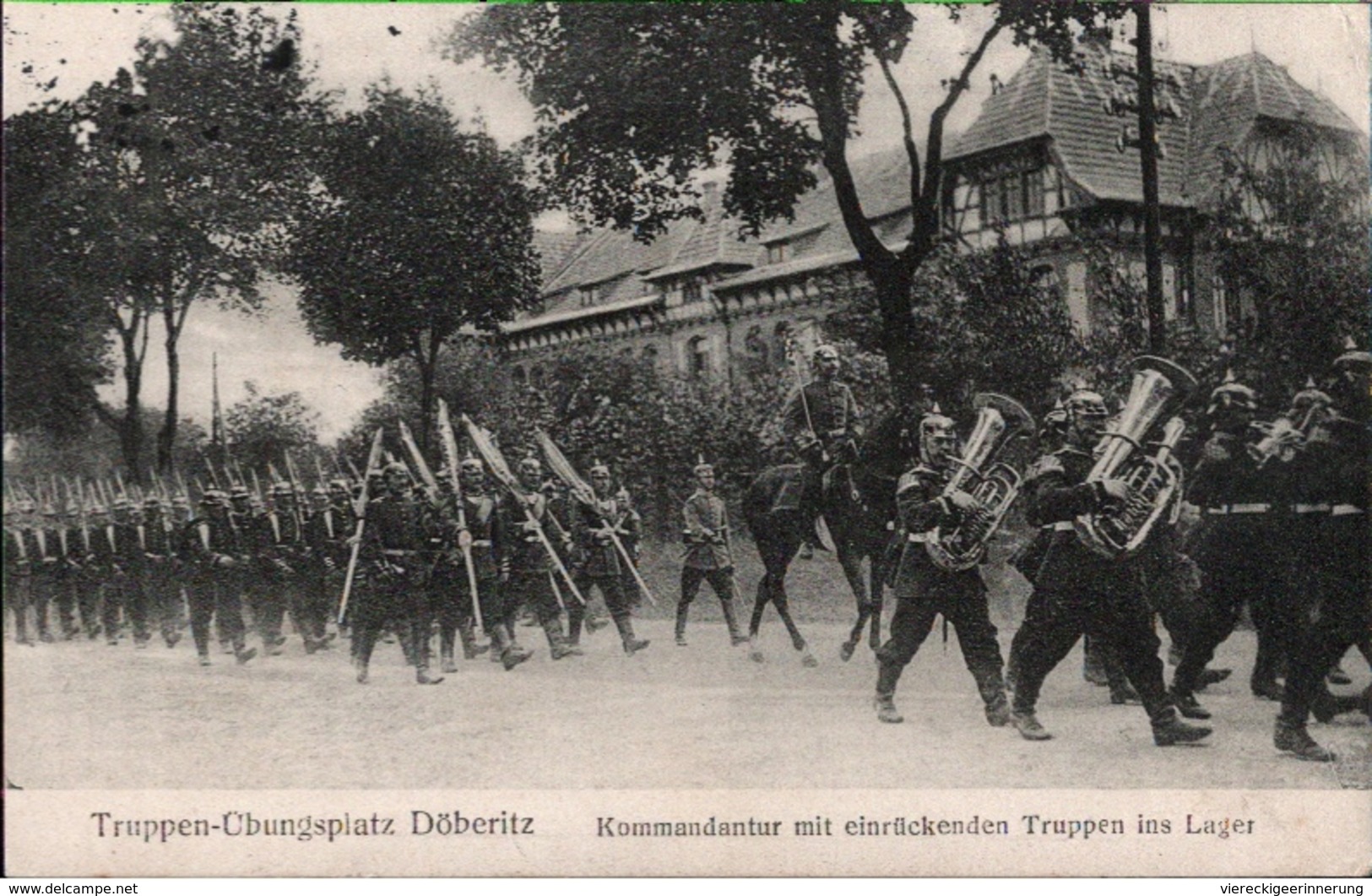 !  1916 alte Ansichtskarte Truppenübungsplatz Döberitz, Musikkorps, Militaria, MILITAIRE, Militärmusik