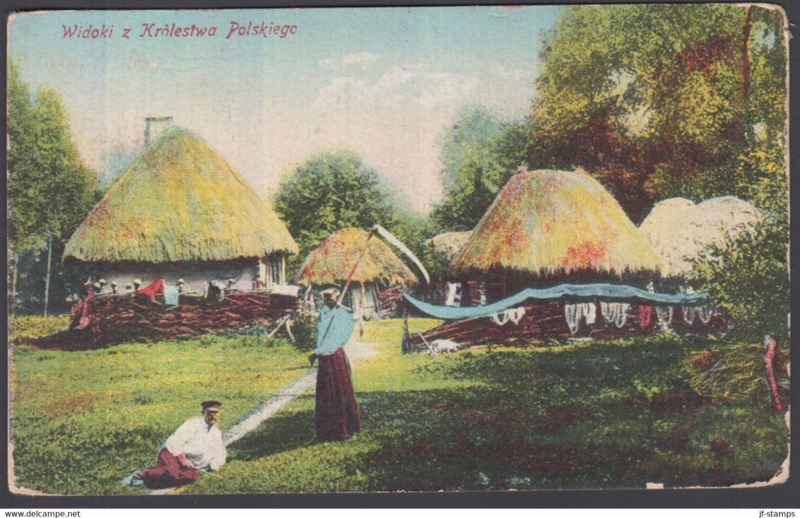 1917. DEUTSCHES REICH FELDPOSTKARTE Widoki z Krolestwa Polskiego. to Neukölln. - JF195215