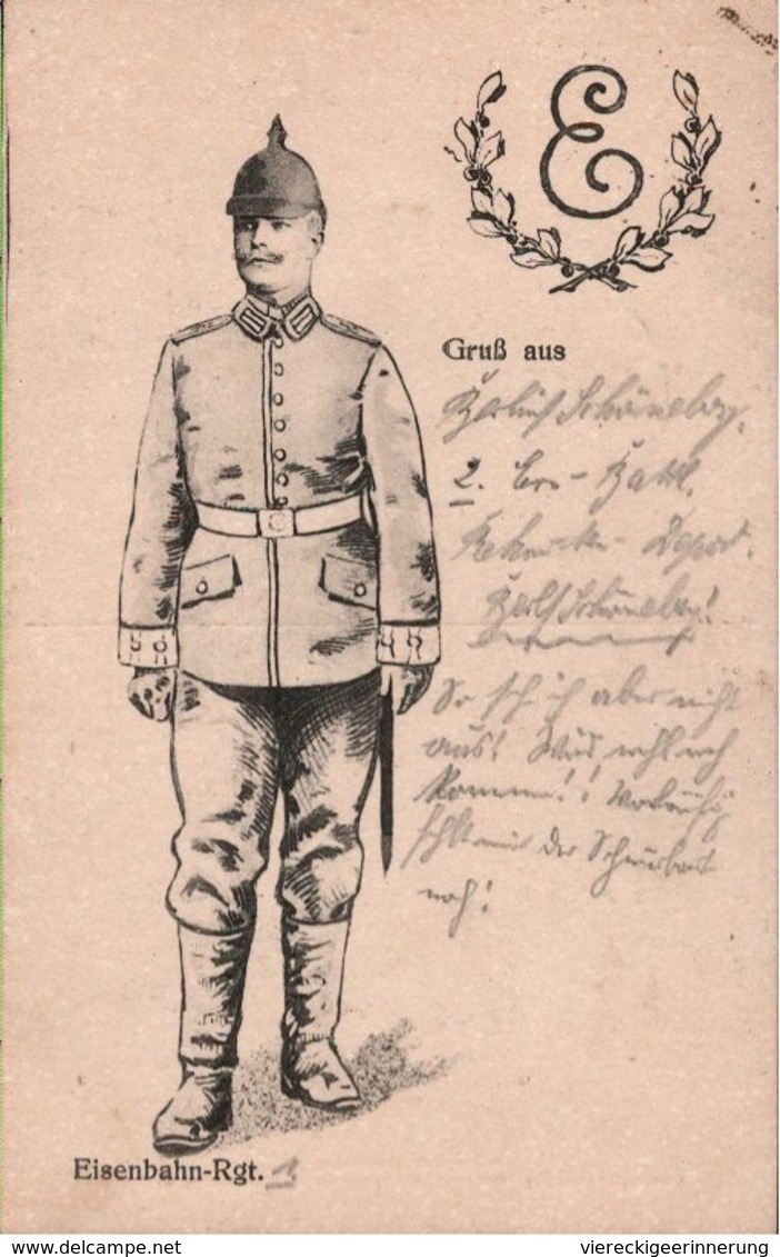 ! 1918 alte Ansichtskarte Eisenbahn Regiment Nr. 3, Berlin Schöneberg, militaria, Militär
