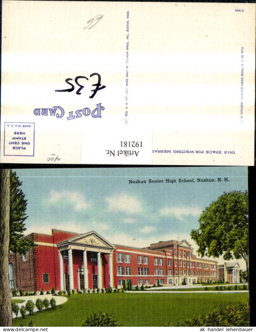 192181,New Hampshire Nashua Senior High School Schule