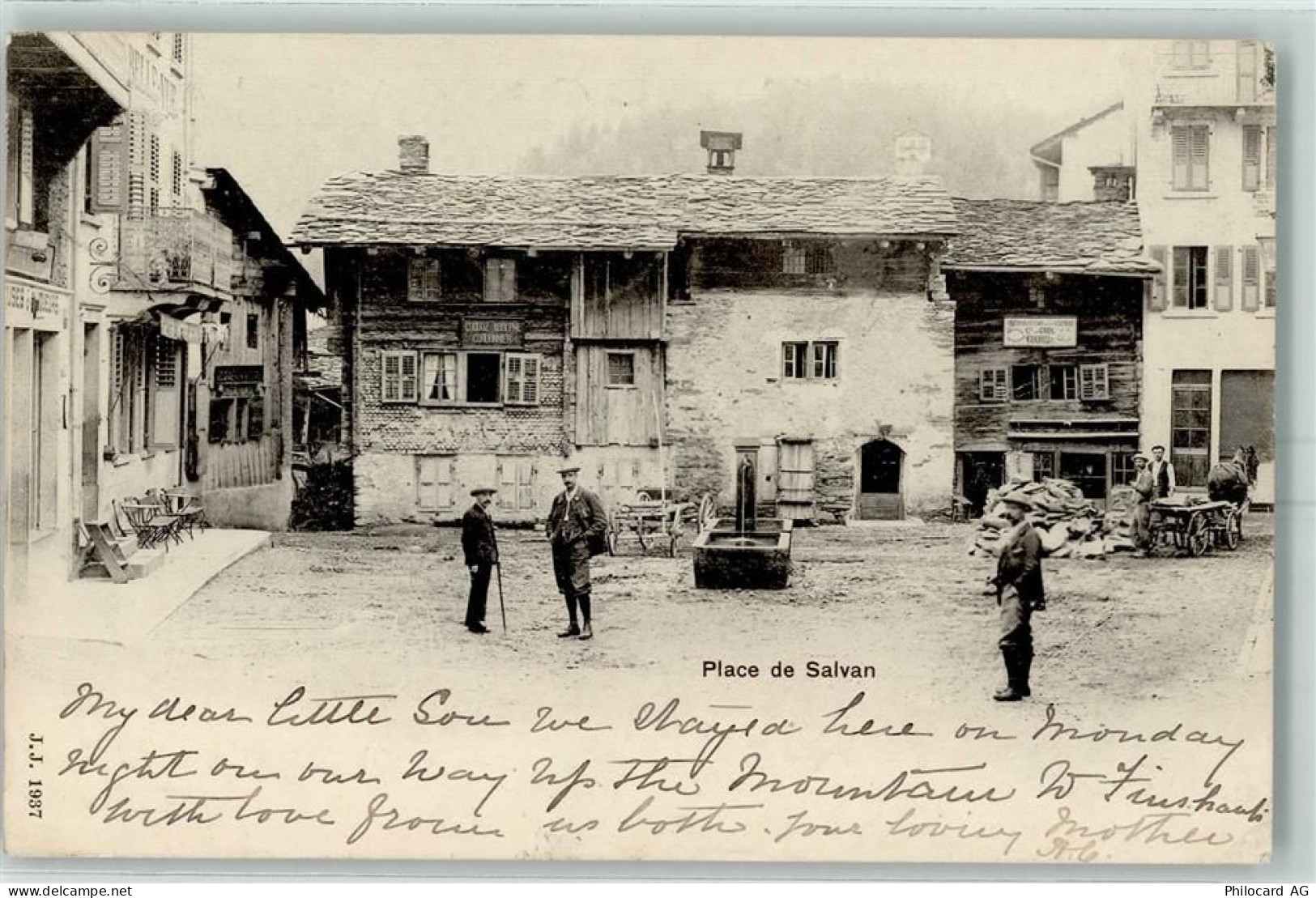 1922 Salvan 1902 - Place de Salvan Brunnen - 13172886