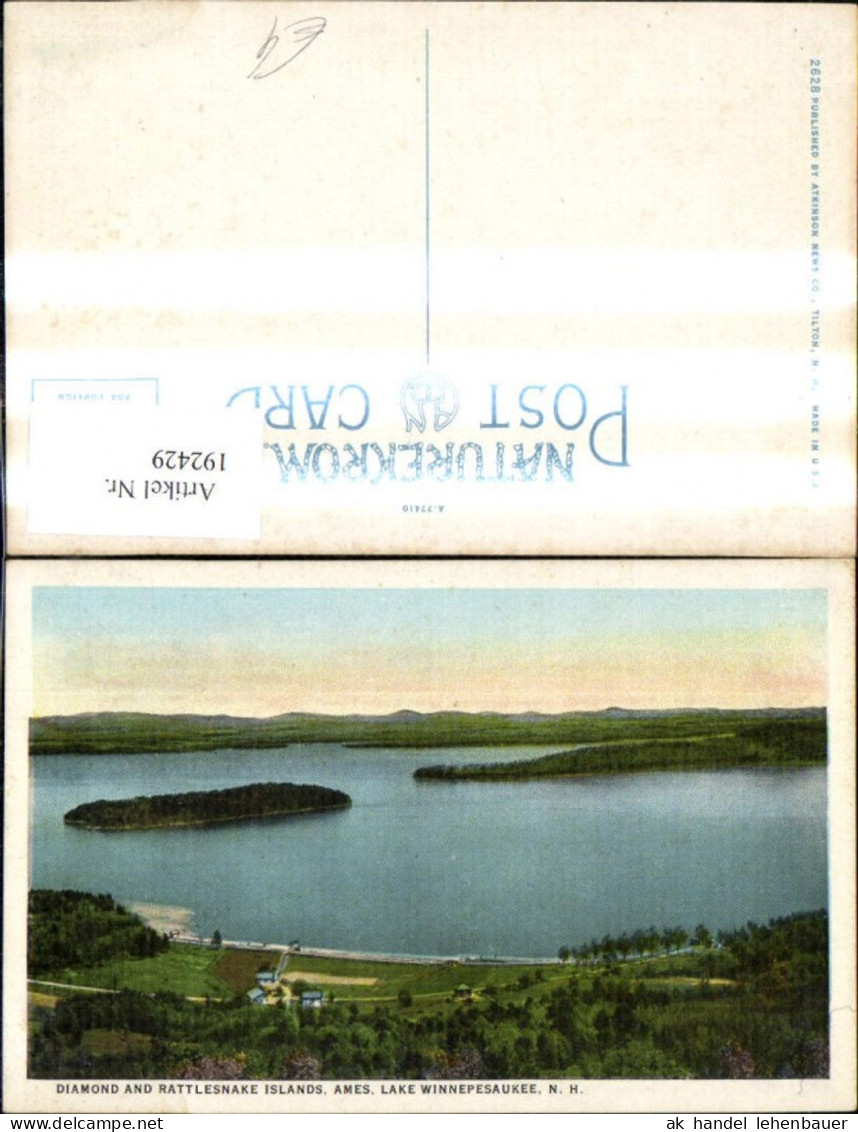 192429,New Hampshire Lake Winnepesaukee Ames Diamond and Rattlesnake Islands