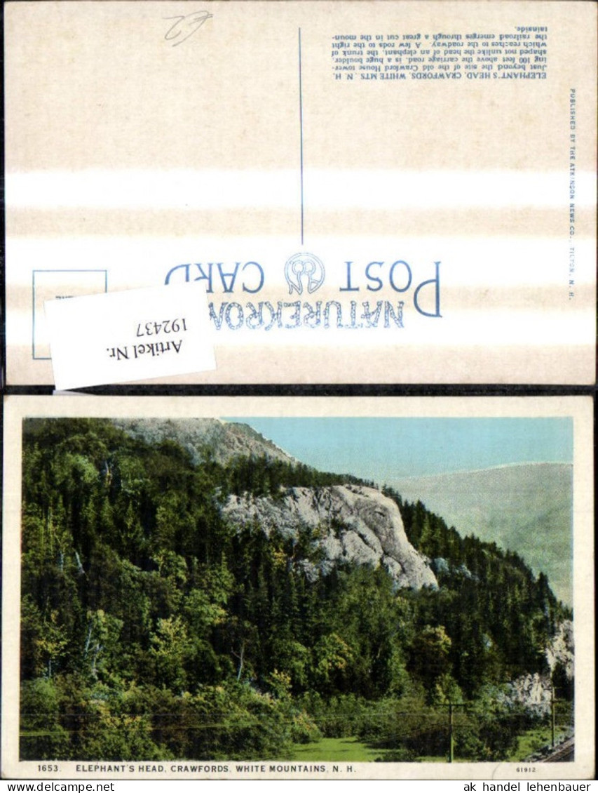 192437,New Hampshire White Mountains Crawfords Elephants Head