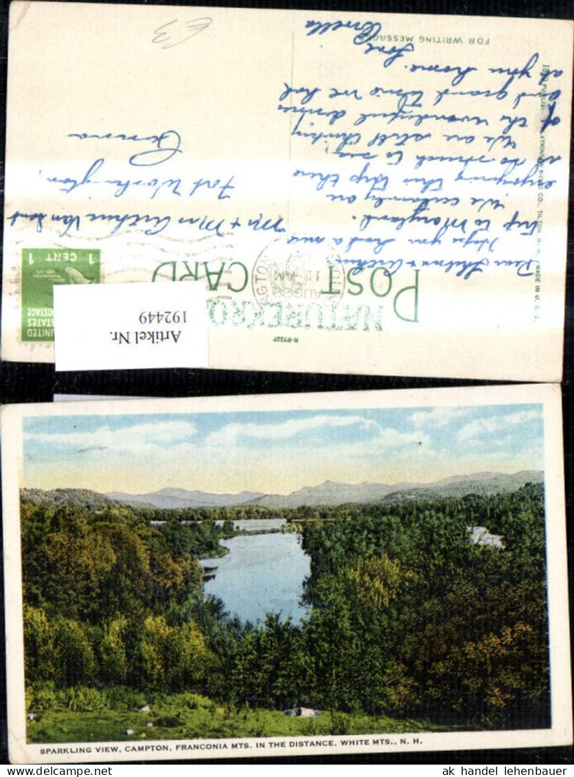 192449,New Hampshire White Mountains Sparkling View Campton Franconia Mountains in the Distance