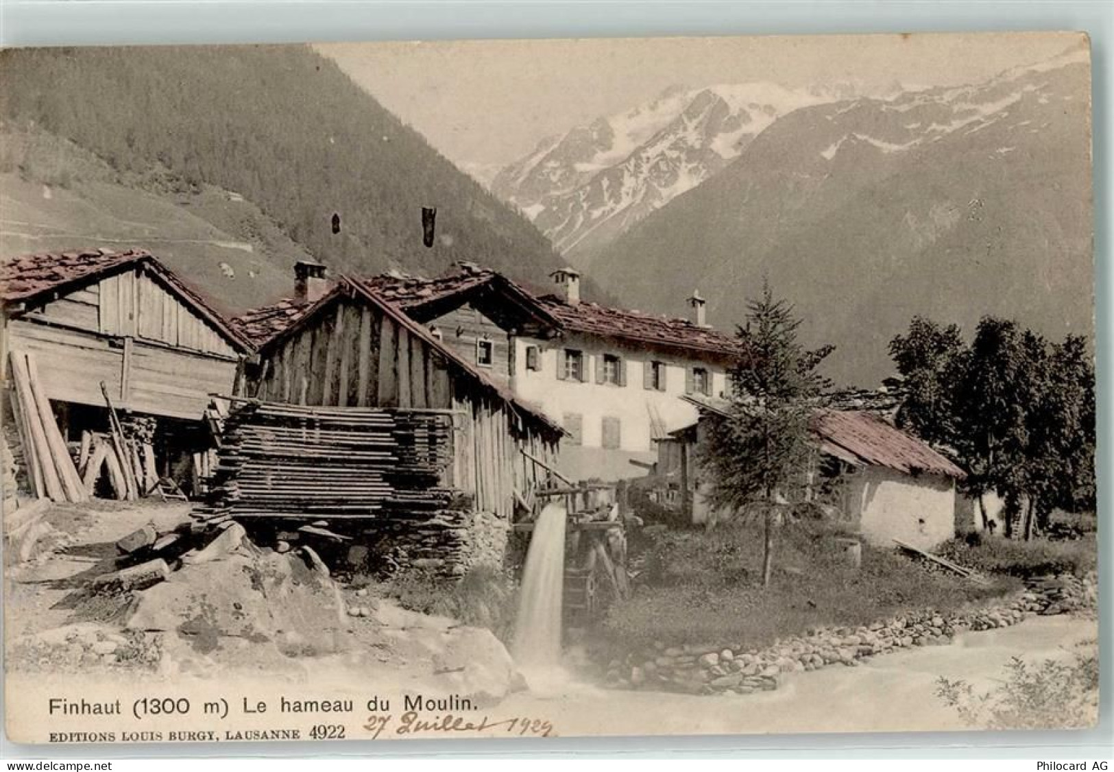 1925 Finhaut - Le hameau du Moulin - 10611084