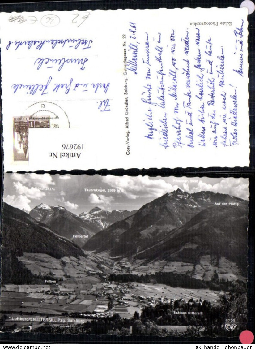 192676,Mittersill m. Schloss Mittersill Gipfelkarte