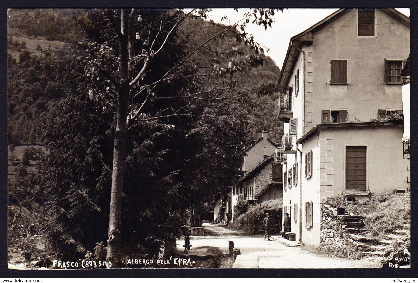 1927 gelaufene Foto AK, Albergo dell EFRA in Frasco