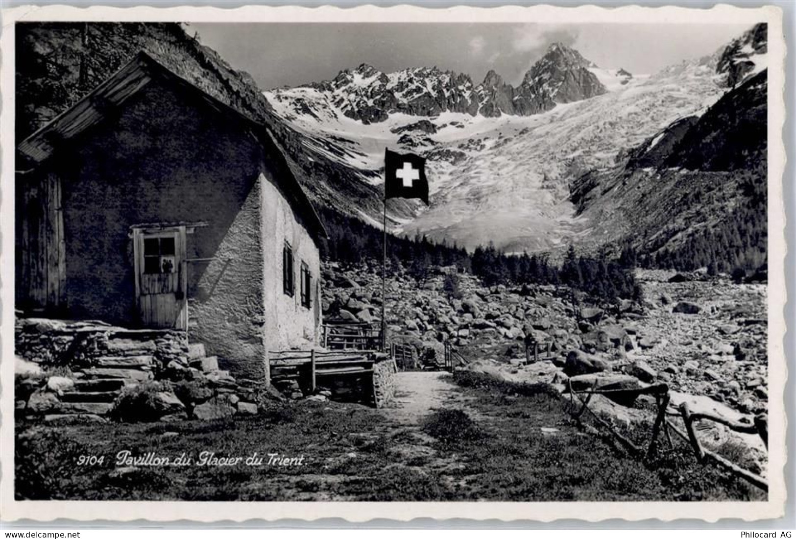 1929 Trient 1937 - Berghütte Glacie du Trient Bahnpost - 51424092
