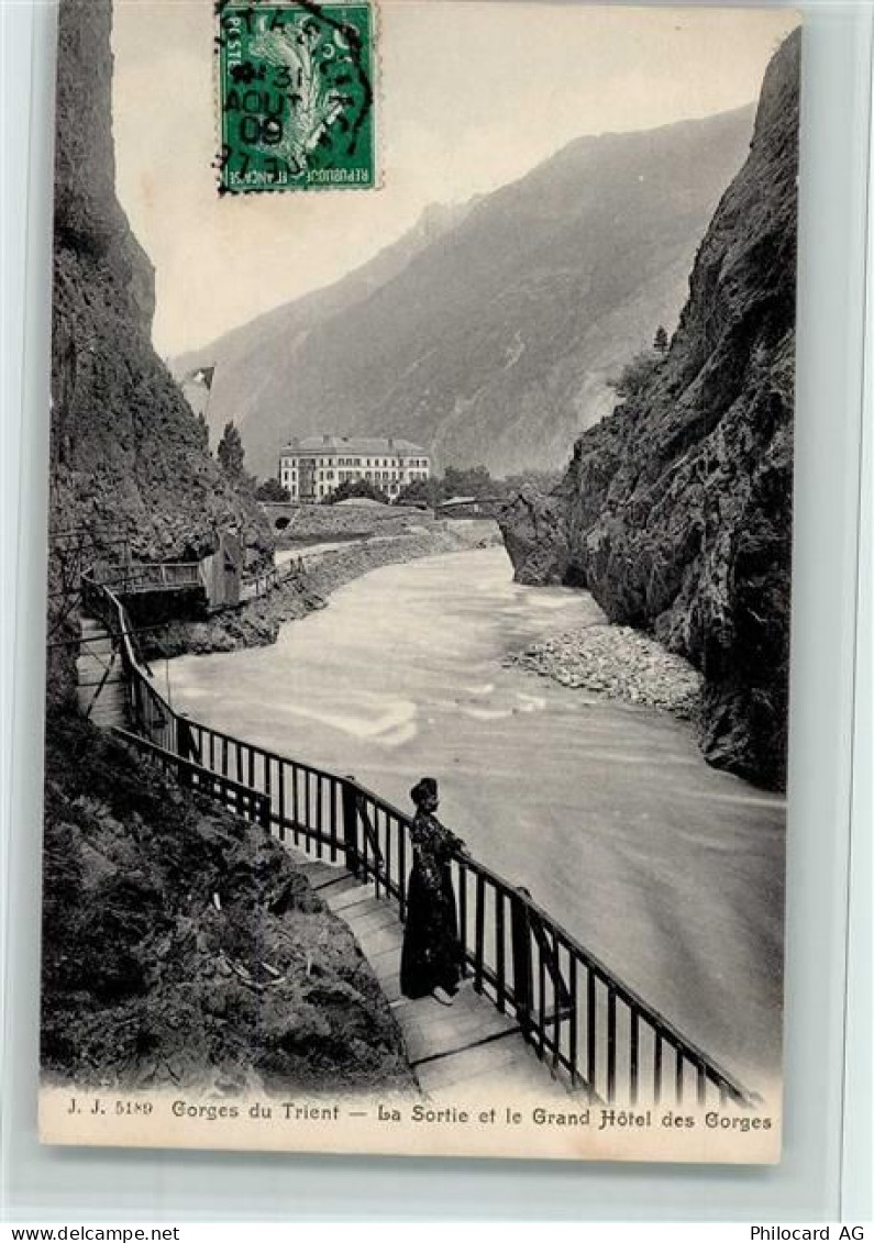 1929 Trient - Gorges de Trient La Sortie et le Grand Hôtel des Gorges - 11060101