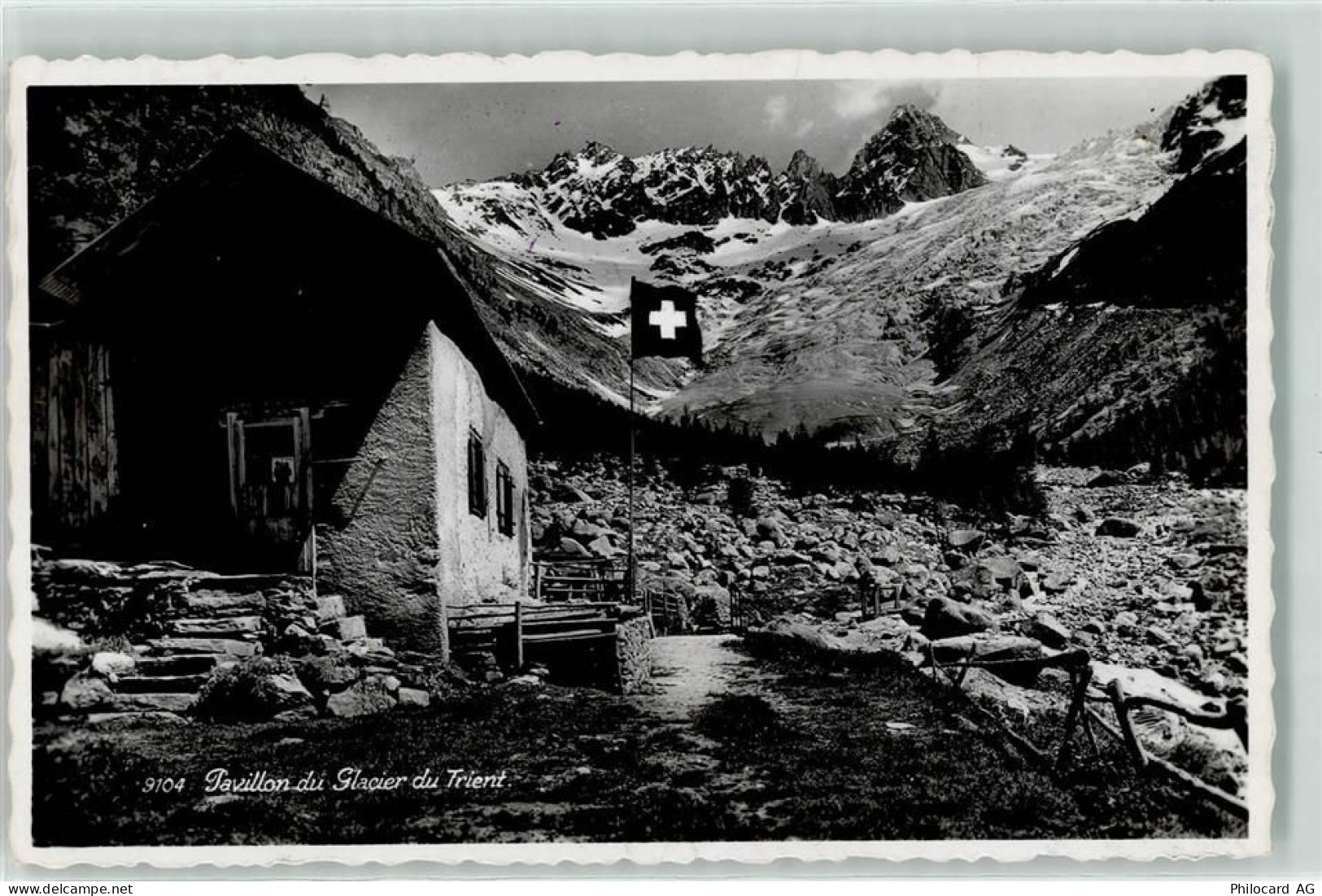 1929 Trient - Pavillon du Glacier du Trient Hüttenstempel - 10612556