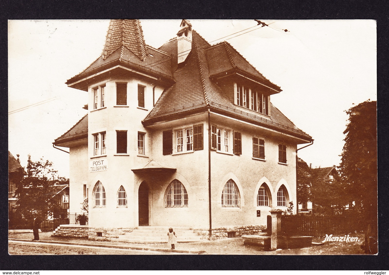1931 gelaufene Foto-AK der Post Menziken nach St. Moritz