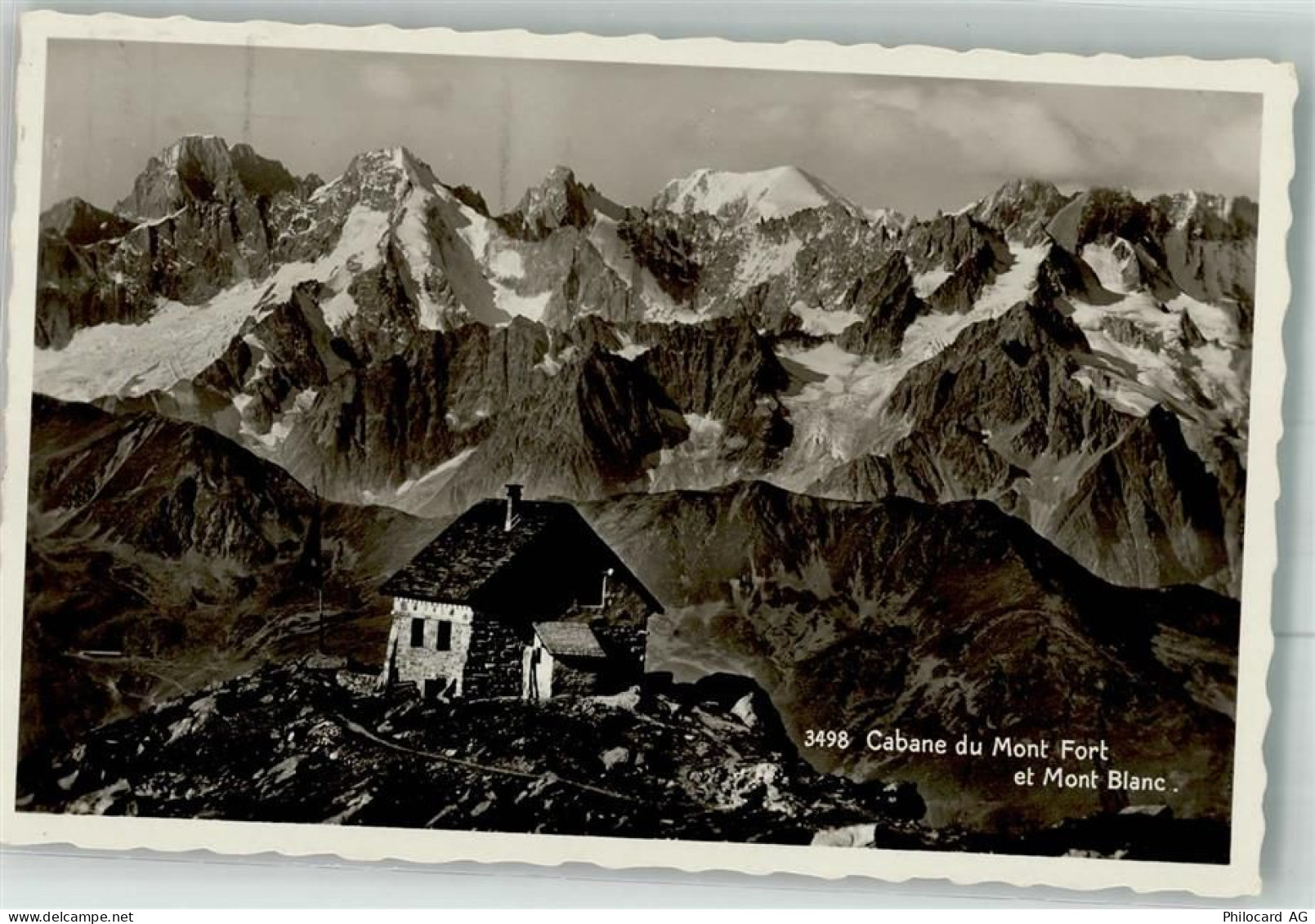 1936 Bagnes 1939 Foto AK Hütte Gasthaus Cabane du Mont Fort - 38023721
