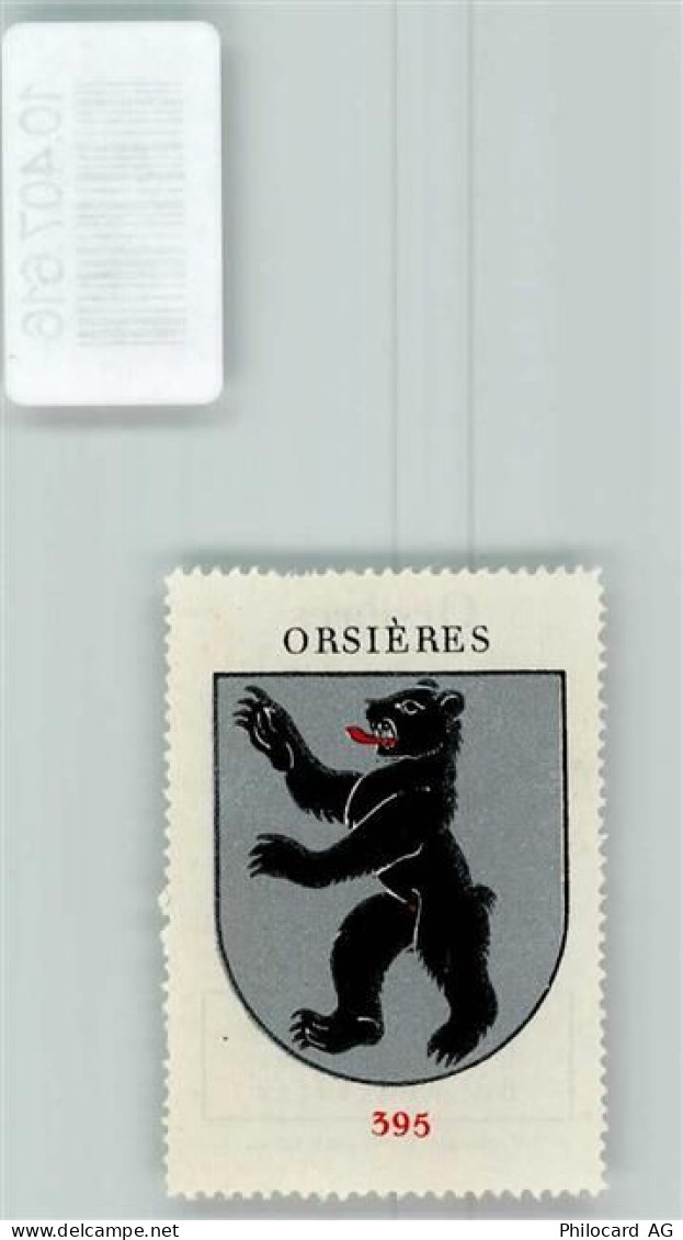 1937 Orsières - Vignette Wappen Kaffee Hag 1920-1940 Bär - 10407616
