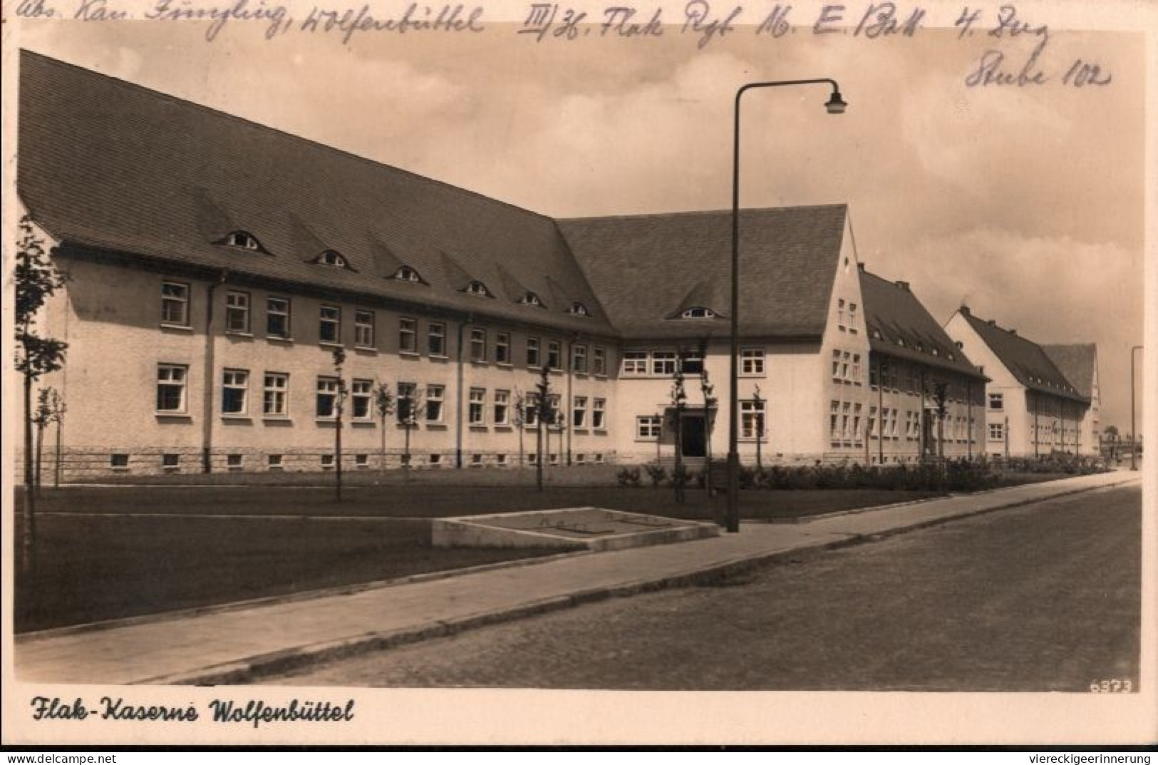 ! 1939, alte Ansichtskarte Wolfenbüttel, Flakkaserne, 3. Reich