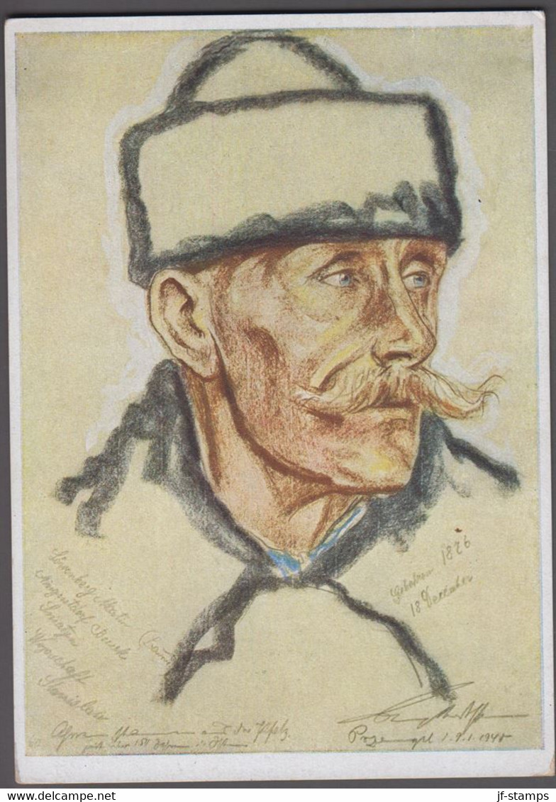 1941. DEUTSCHES REICH KÜNSTLER-POSTKARTE Bauer Martin Löwenberg Volkdeutsches kamaradschaftsopfer der deut... - JF365302