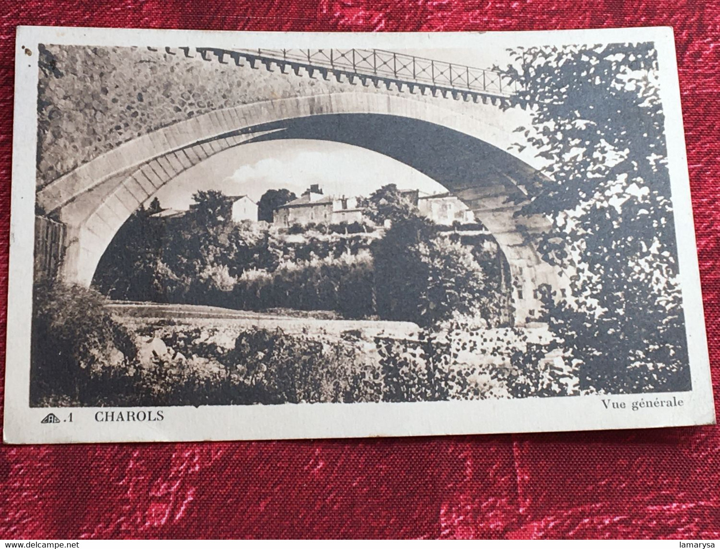 1944 Charols [26] Drôme -☛Carte Postale CPA-☛Localisée dessous de pont -timbre gandon