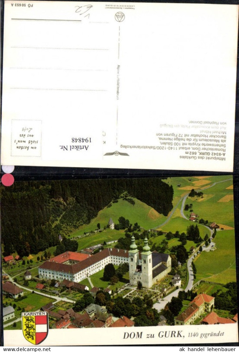 194848,Gurk Dom z. Gurk i. Gurktal Luftbild pub Alpina Druck