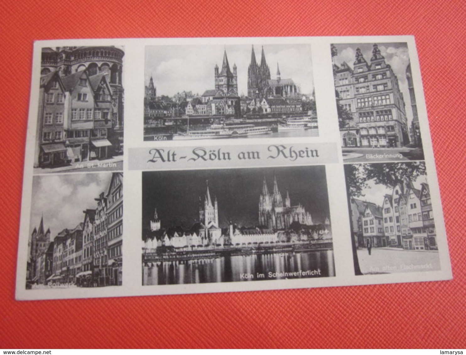 1951 COLOGNE Allemagne Rhénan DEUTSCHLAND CPSM Carte Postale POSTKARTE multi vues-Alt Köln am Rhein-pour Metz Voir scann