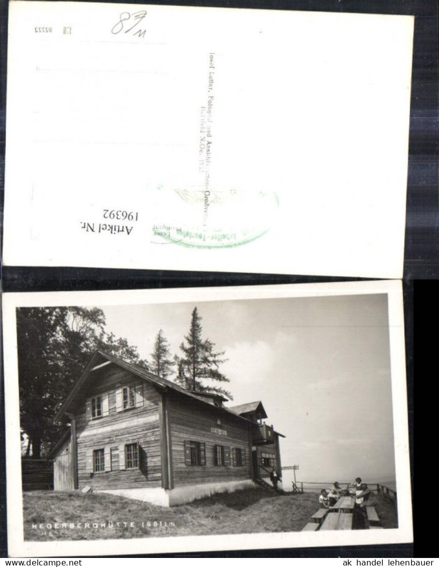 196392,Stössing Hegerberghütte Ansicht m. Personen