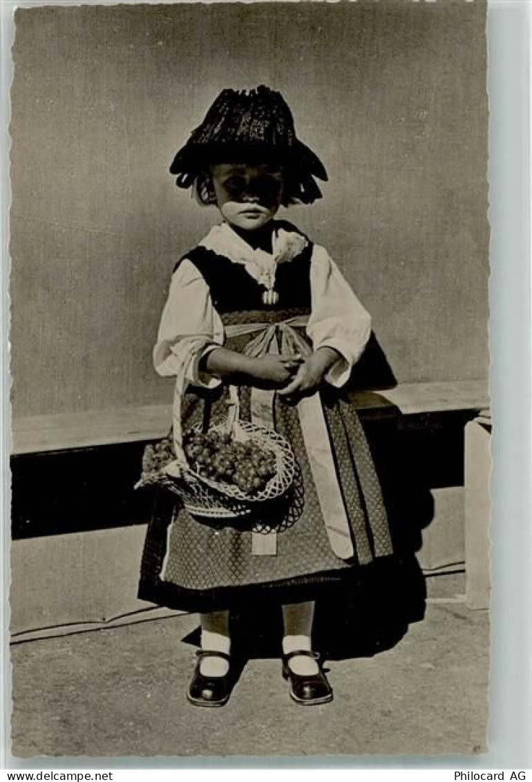 1965 Savièse Foto AK Tracht Kind Mädchen - 38069777
