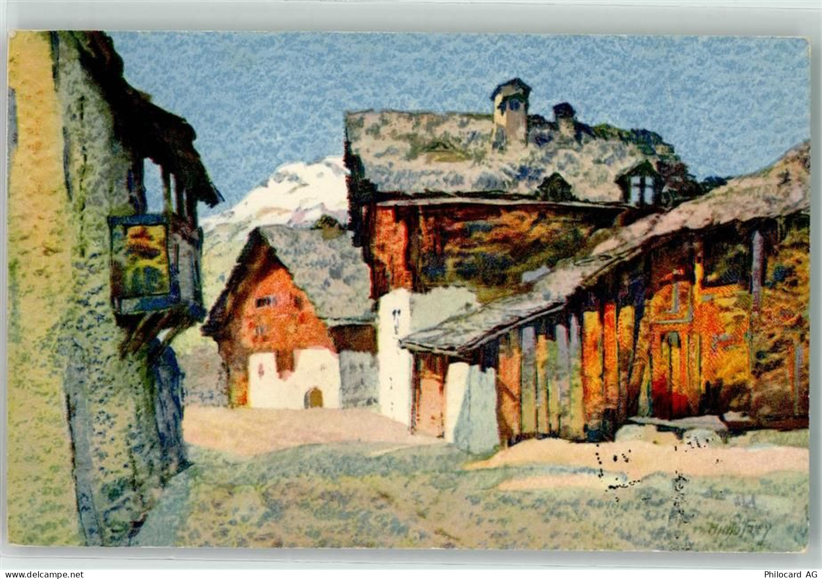 1965 Savièse Künstlerkarte sign. - 39377007