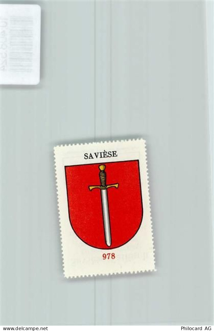 1965 Savièse - Vignette Wappen Kaffee Hag ca 1920-1940 Schwert - 10408524
