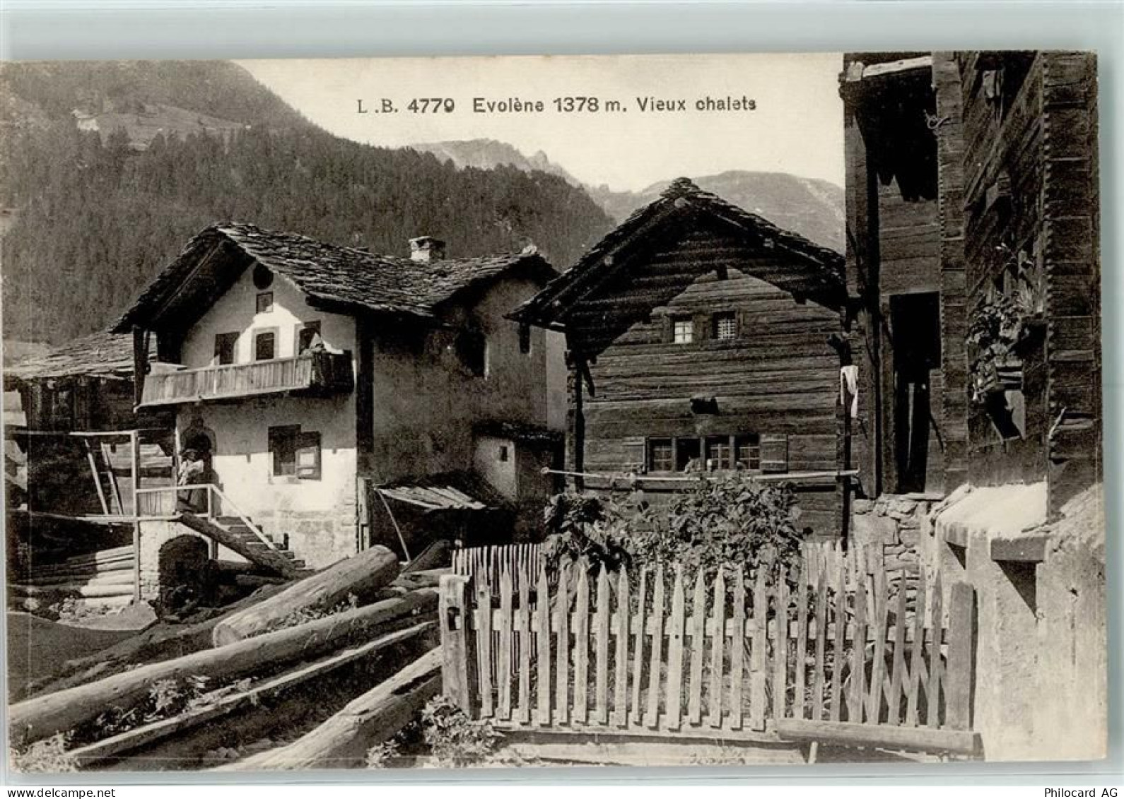 1983 Evolène - Alte Bauernhäuser - 10307955