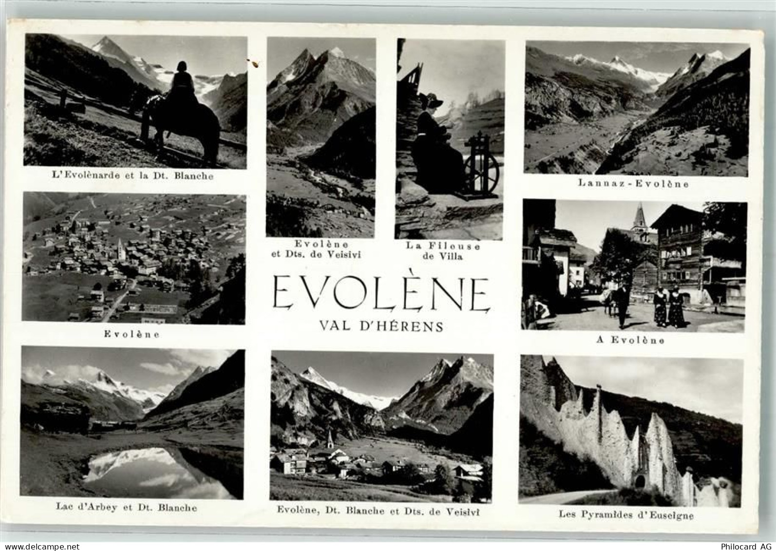 1983 Evolène Foto AK Pyramiden Lac d'Arbey Launaz Foto Gyger - 39701981