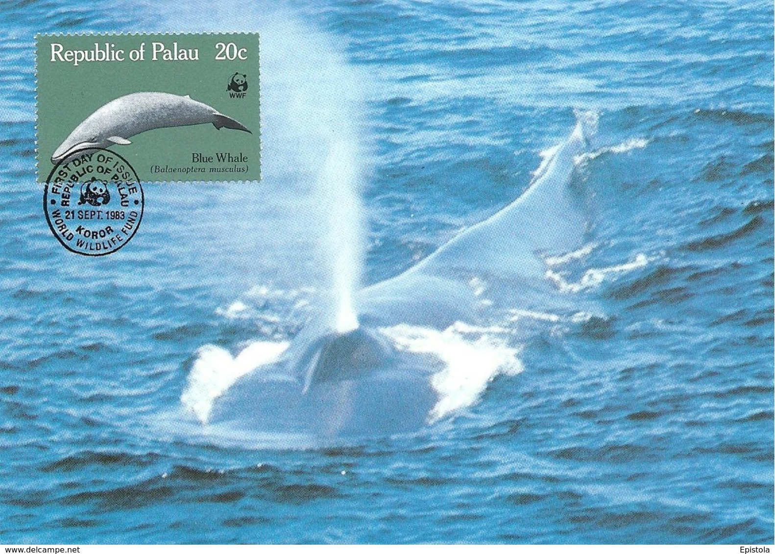 1983 - PALAU (Belau ou Pelew) -  Blue Whale - Baleine bleue WWF