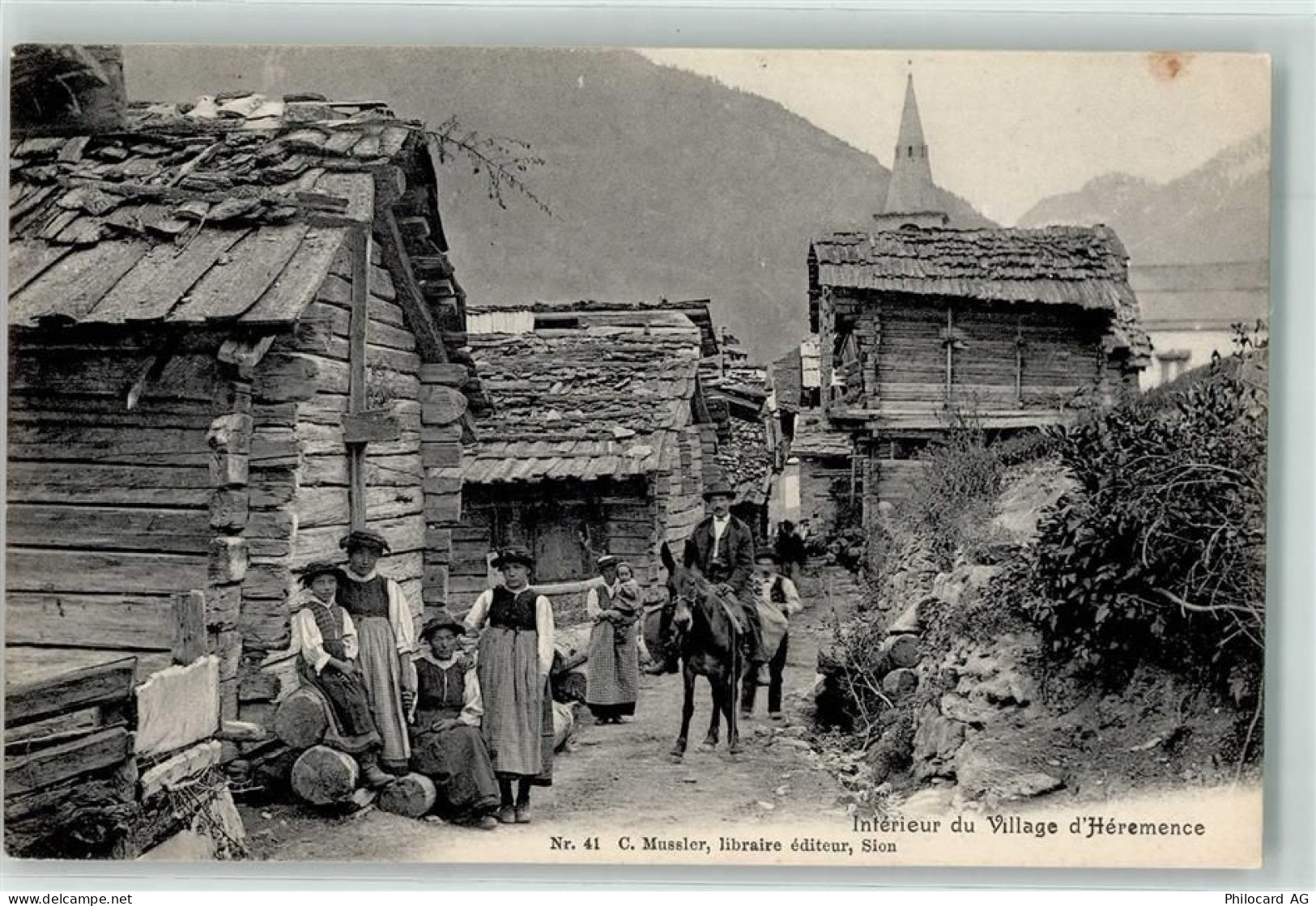 1987 Hérémence Riod - Interieur du Village - 13254756