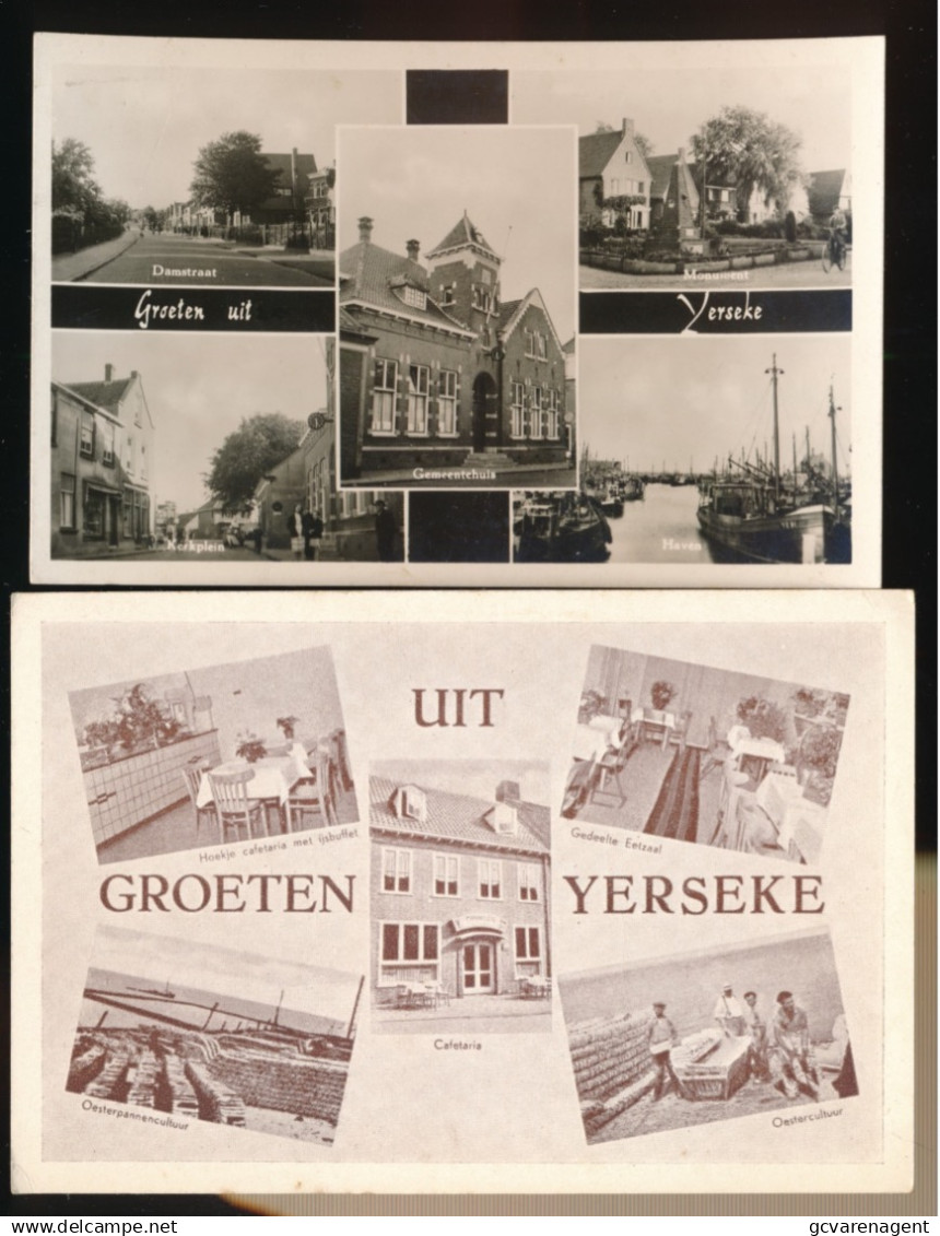 2 KAARTEN -  GROETEN UIT YERSEKE