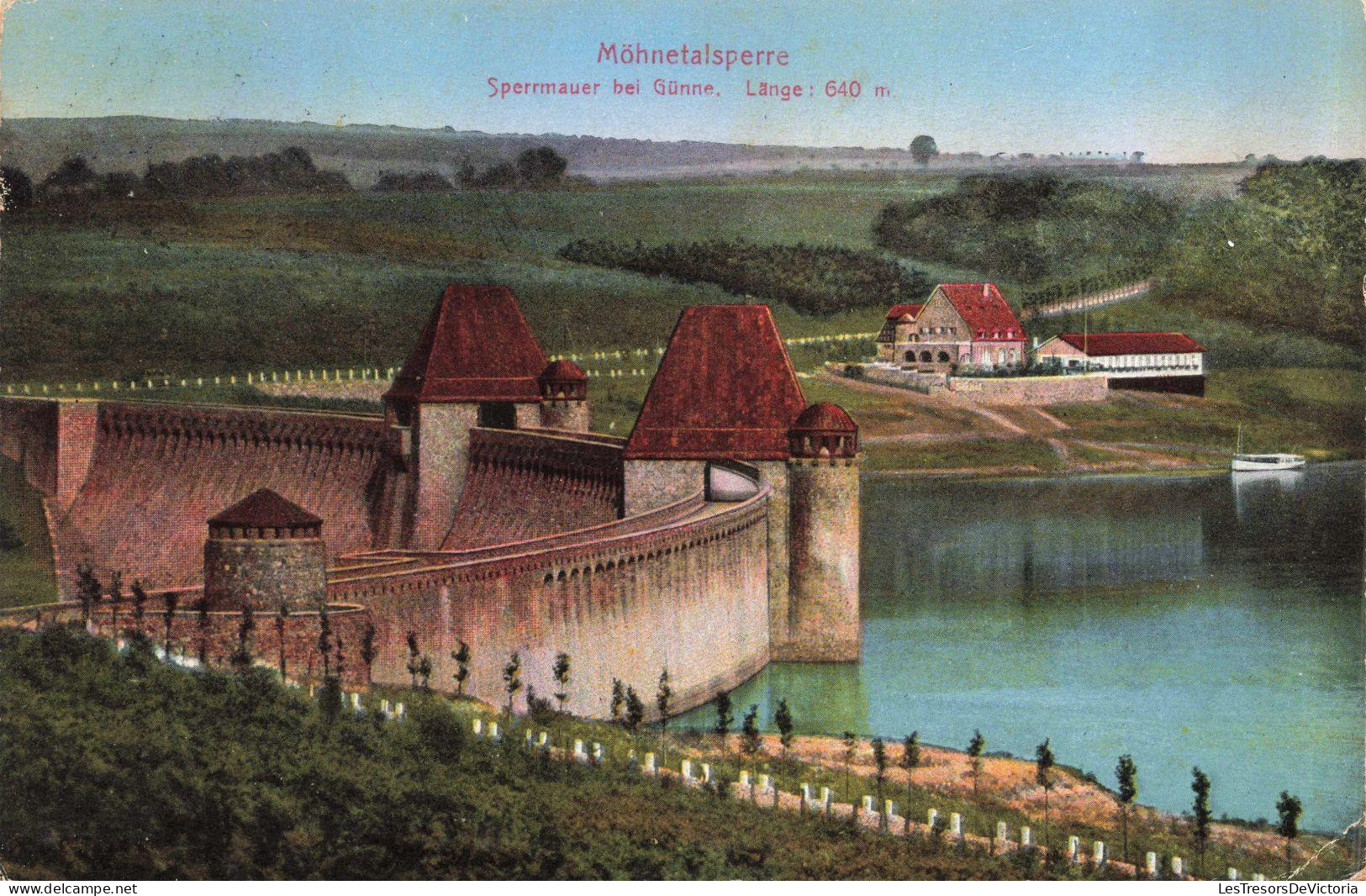 [-20%] ALLEMAGNE -  Möhnetalsperre - Sperrmauer bei Günne  - Colorisé -  Carte Postale Ancienne