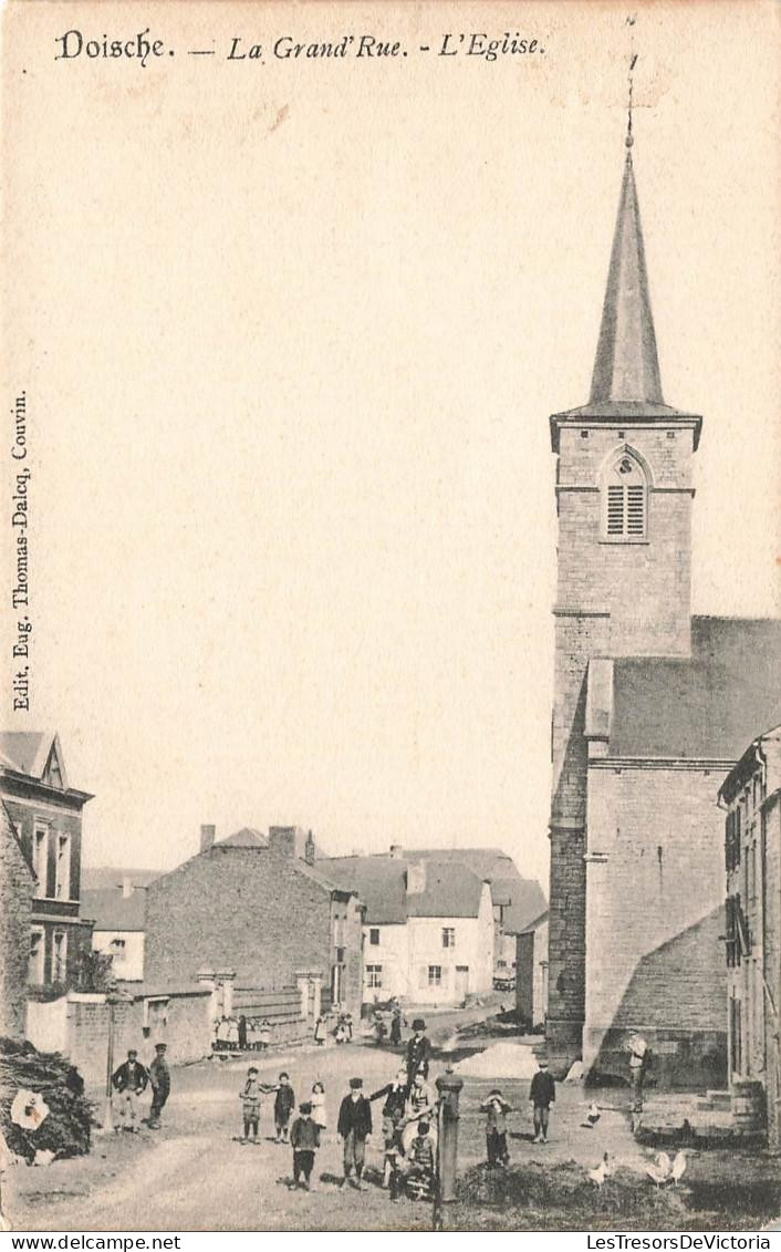 [-20%] BELGIQUE - Doische - La grandrue - Léglise - Carte postale ancienne