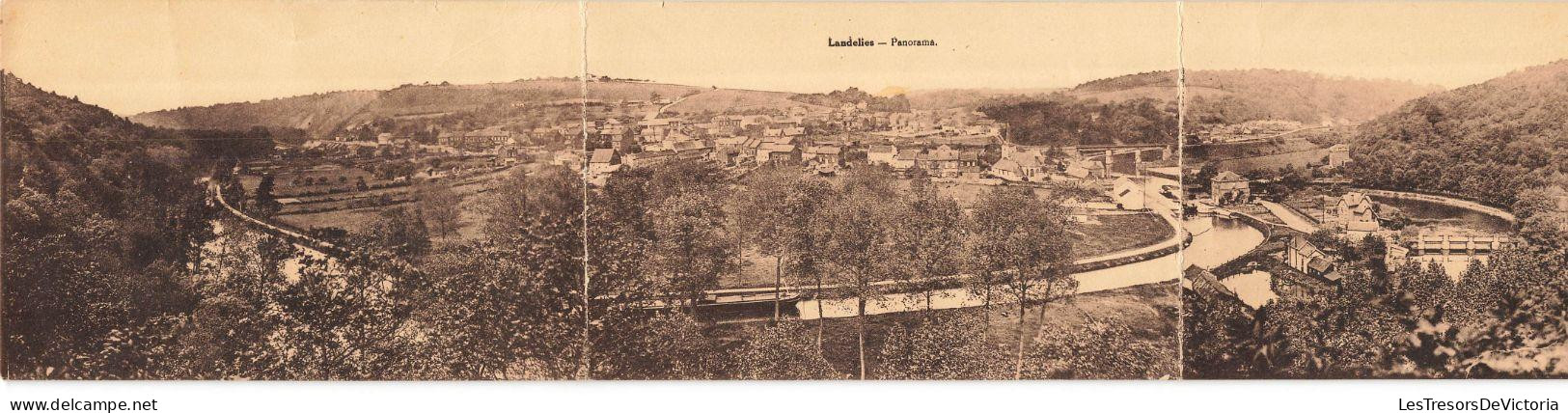 [-20%] BELGIQUE - Landelies - Panorama - Carte Triptyque - edit Desaix - Montigny le Tilleul - carte postale ancienne