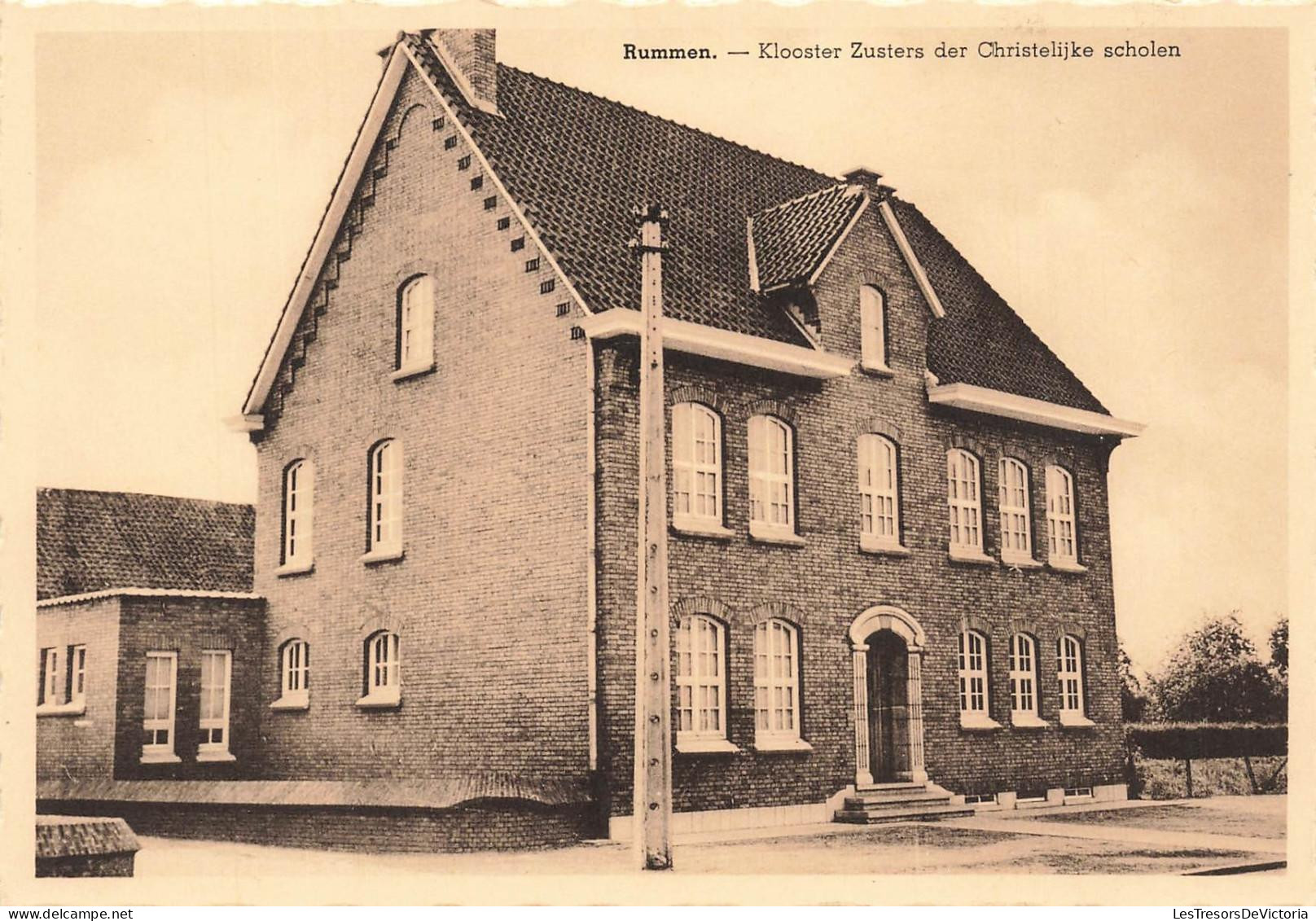 [-20%] BELGIQUE - Rummen - Klooster Zusters der Christelijke scholen - maison - poteau - Mertens & Zoon - Carte postale