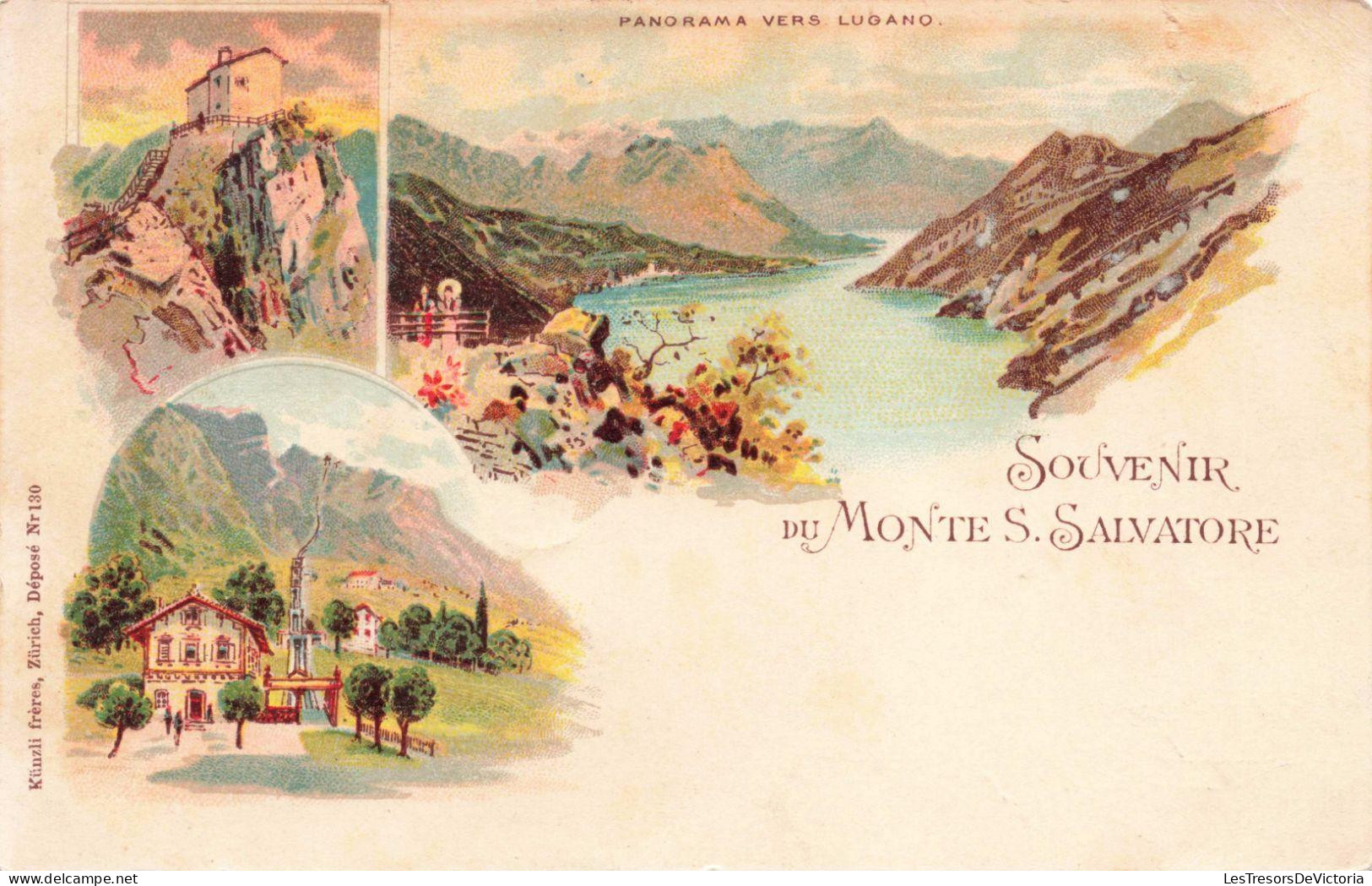 [-20%] SUISSE - Souvenir du Monte S.Salvatore - Colorisé - Carte postale ancienne