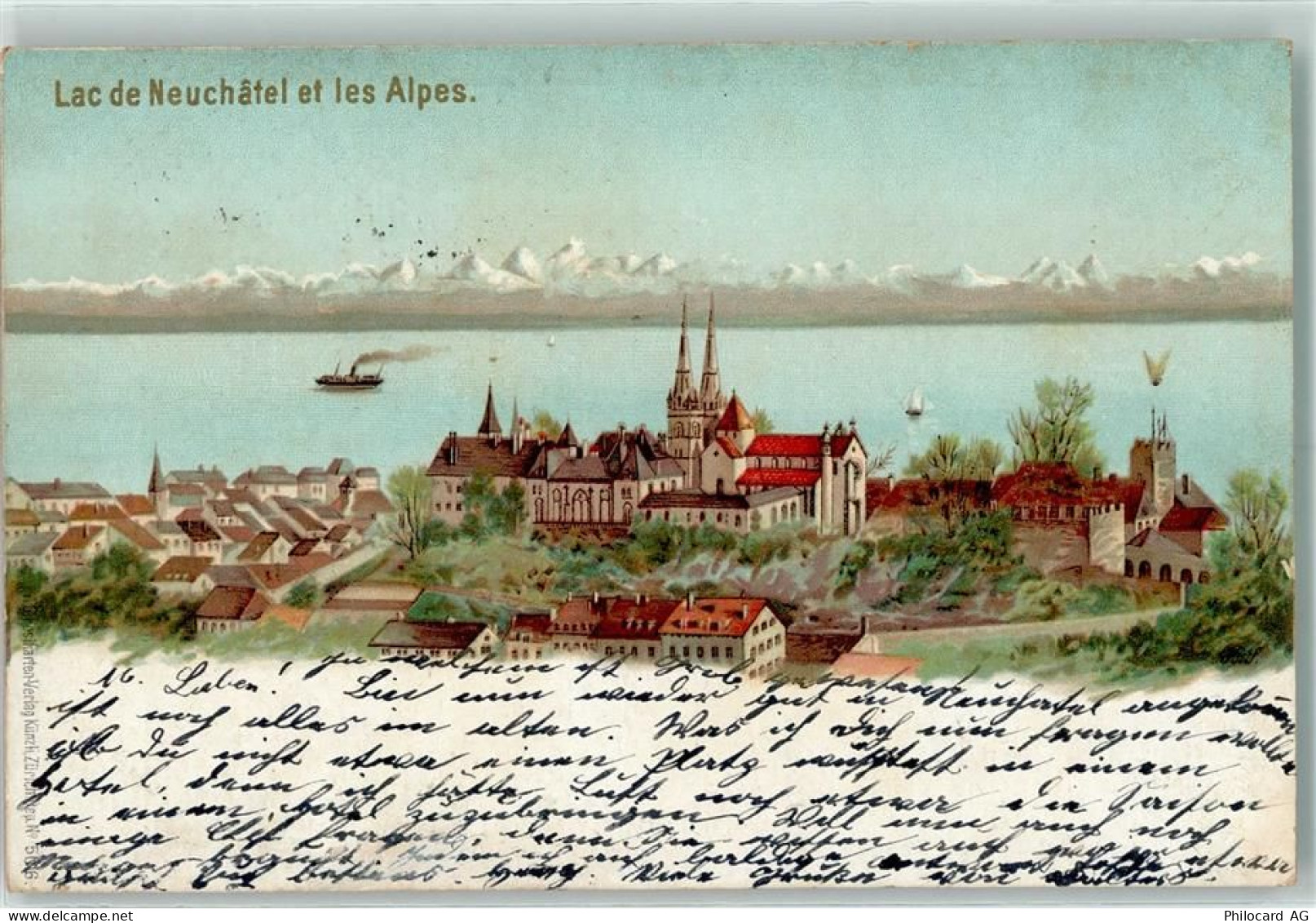 2000 Neuchâtel Neuenburg 1902 - Lac de Neuchatel et les Alpes - 13124621