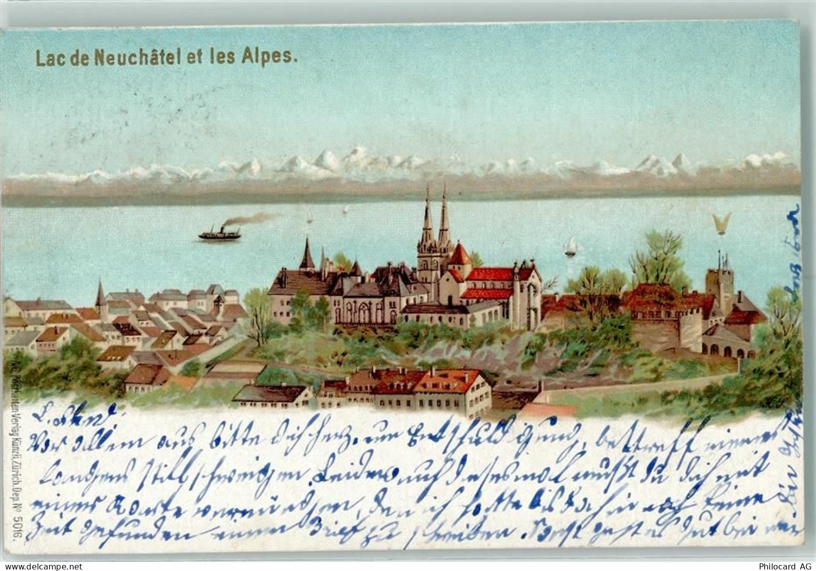 2000 Neuchâtel Neuenburg 1904 - Lac de Neuchatel et les Alpes - 13124611