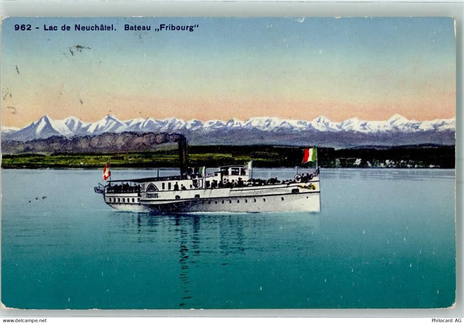 2000 Neuchâtel Neuenburg 1925 - Lac de Neuchatel Bateau Fribourg - 10395262