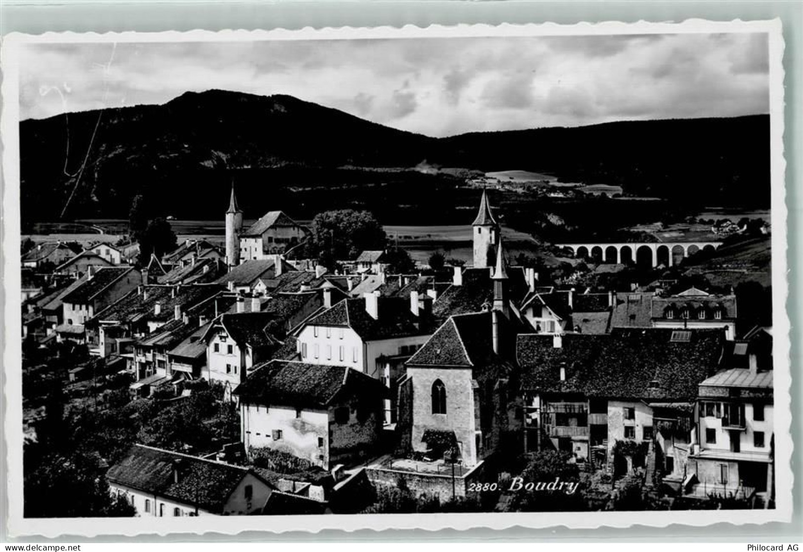 2017 Boudry Foto AK Kirche Brücke Viadukt - 10586846