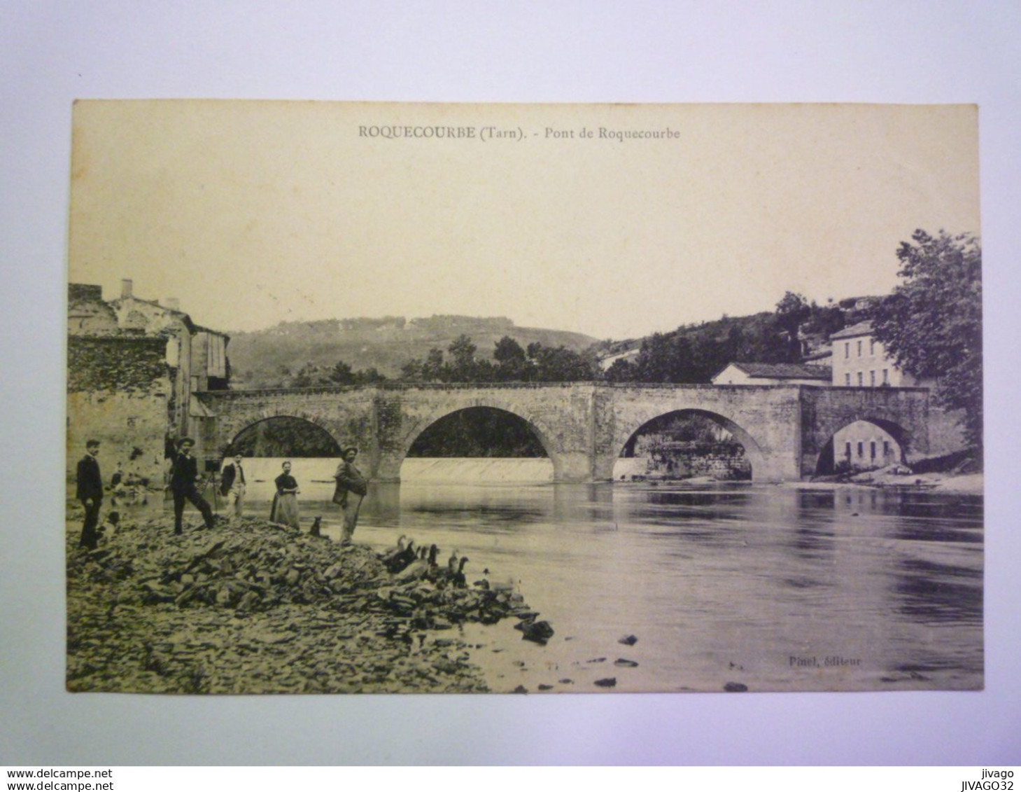 2020 - 6391  ROQUECOURBE  (Tarn)  :  PONT de Roquecourbe  1906   XXX