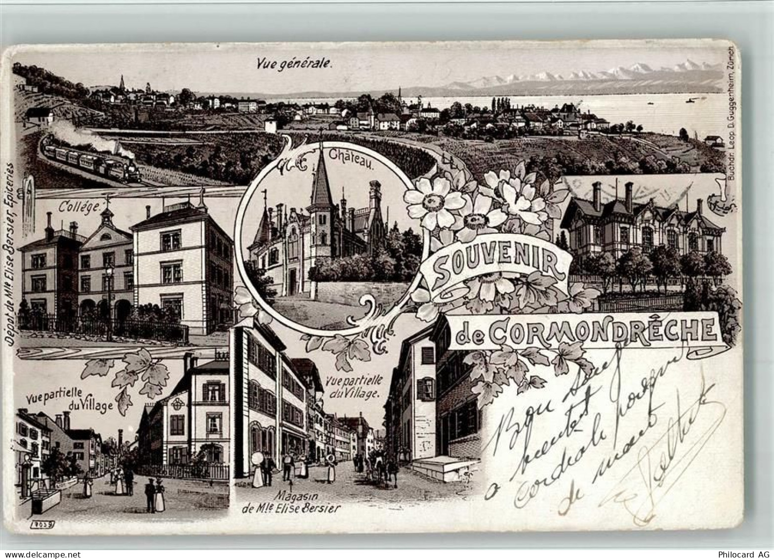 2036 Cormondrèche 1917 BOAKC College Kutsche Lithographie - 13700161