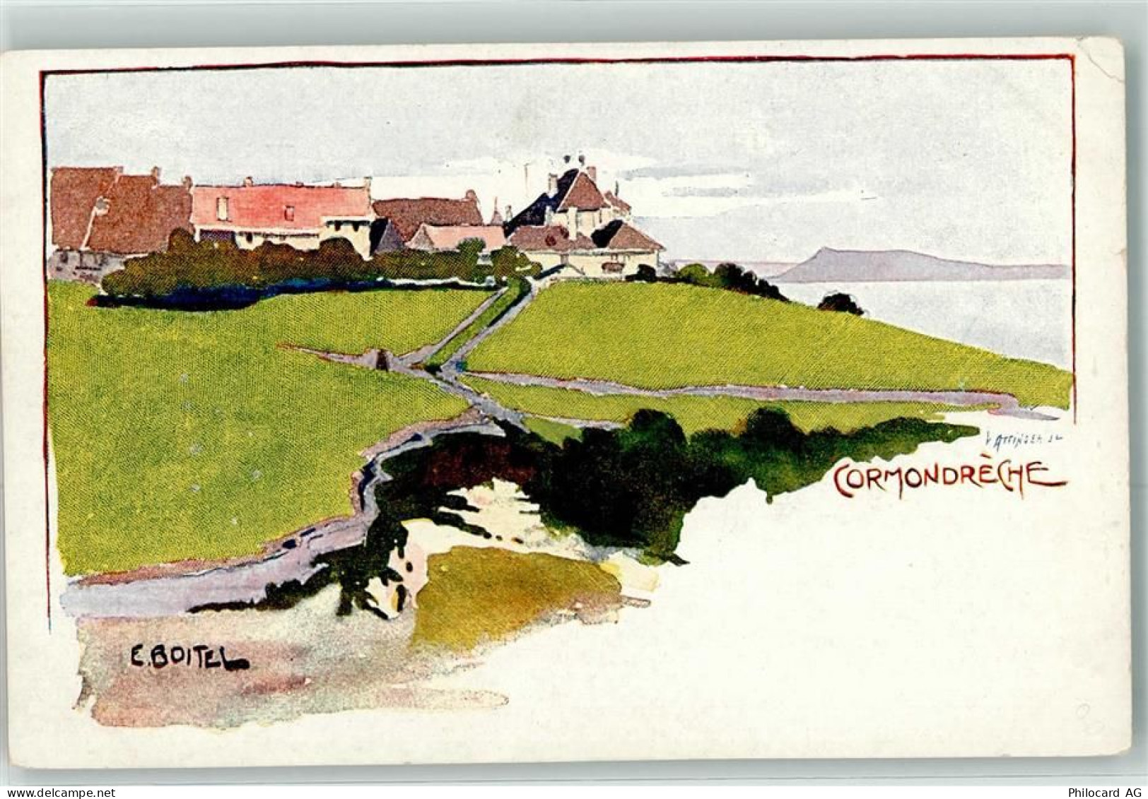 2036 Cormondrèche Künstlerkarte sign. E. Boitel - 13271577