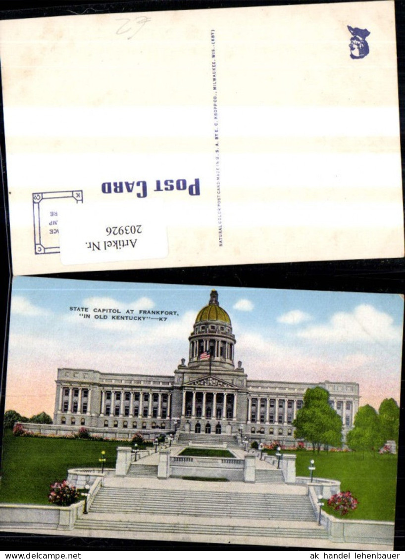 203926,Kentucky Frankfort State Capitol