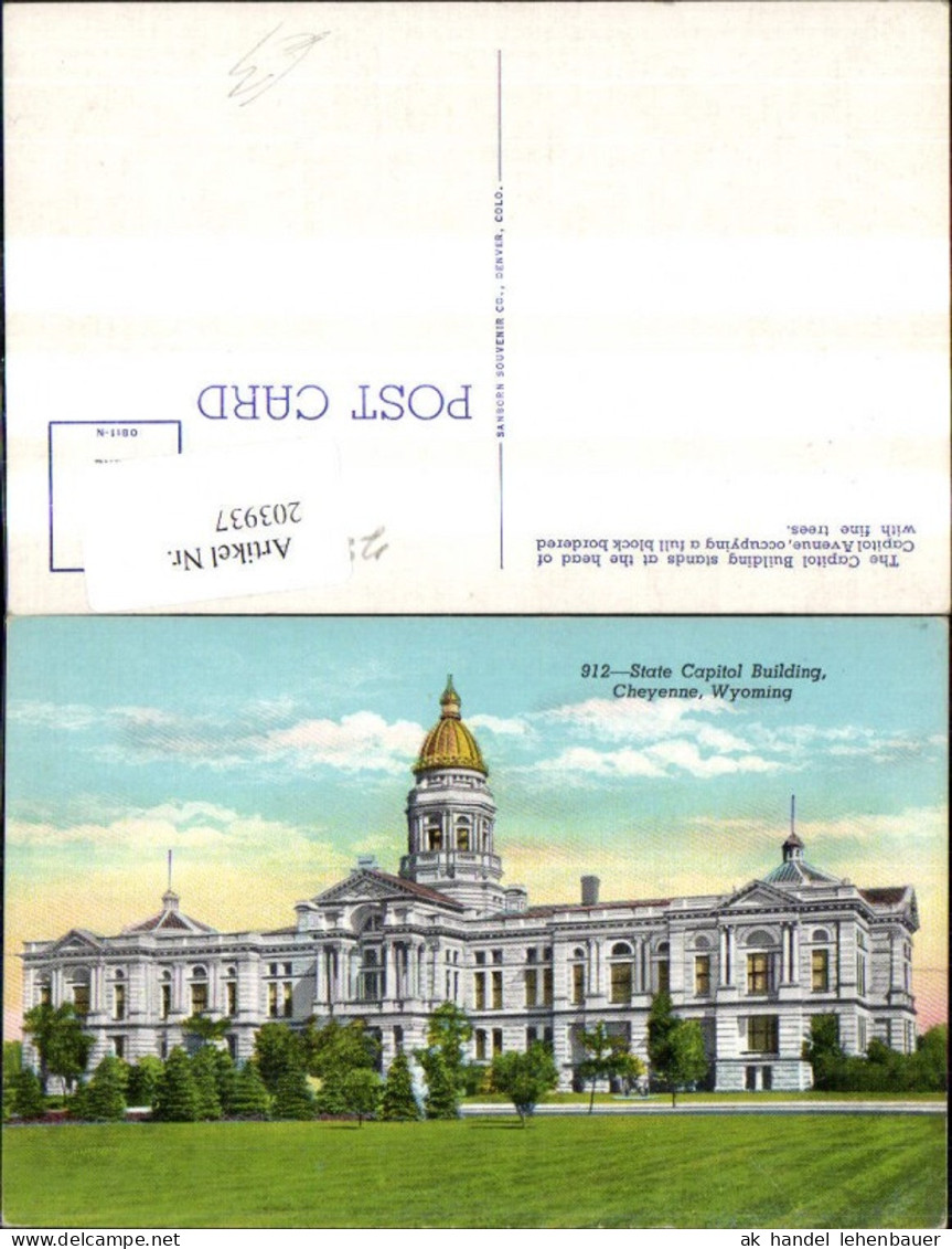 203937,Wyoming Cheyenne State Capitol