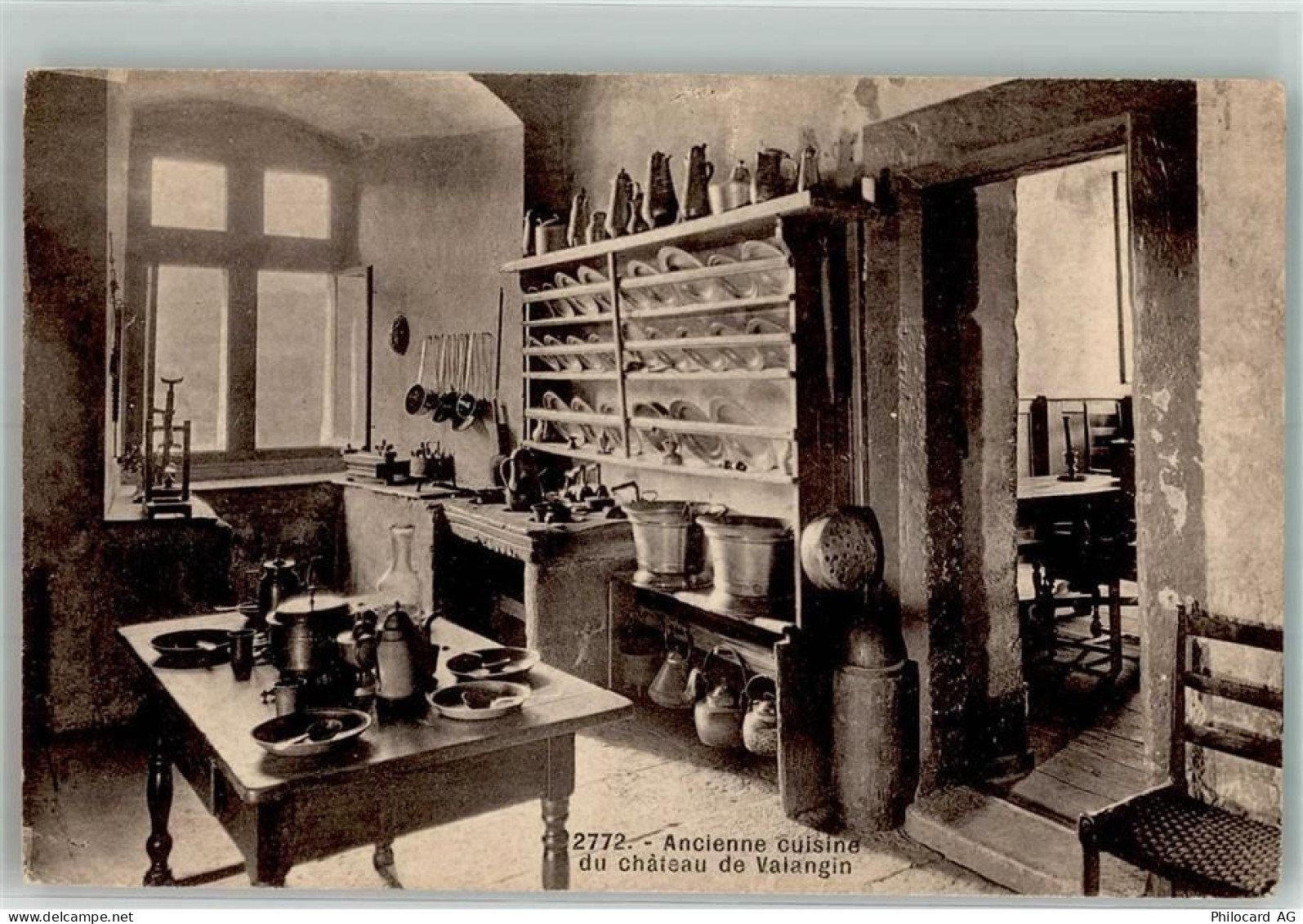 2042 Valangin Foto AK Schloss Chateau de Valangin Küche - 38068468